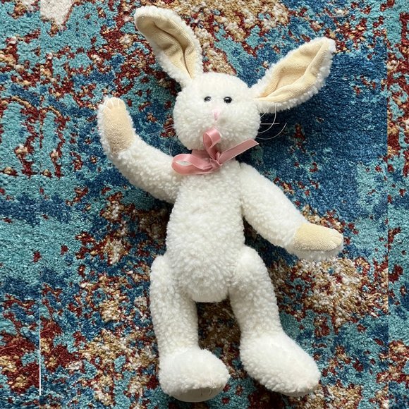 Boyd's Bears Bunny Rabbit, Jointed, Posable, Sherpa, Easter Toy, Plush Animal - Picture 1 of 8